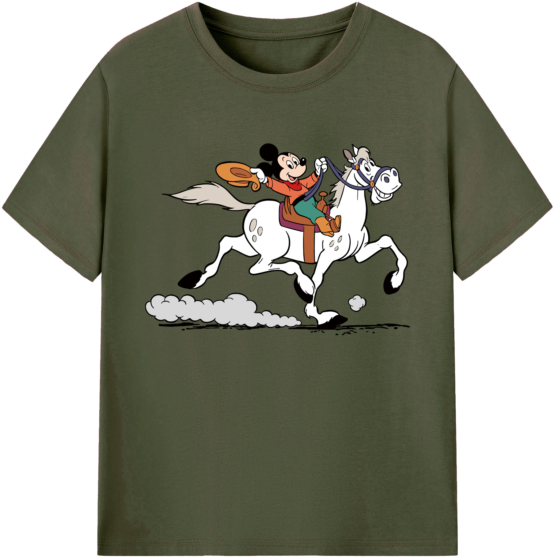 ミッキーマウス Mickey Mouse 綿100％ メンズ半袖Tシャツ｜肌触りやわらか＆通気性